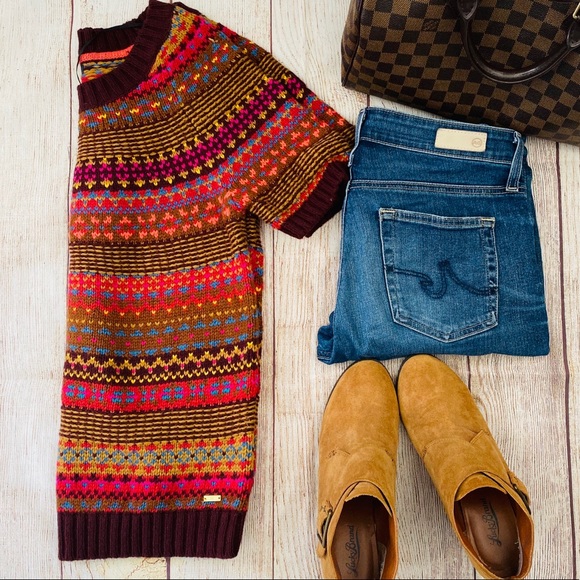 Tommy Hilfiger Sweaters - Tommy Hilfiger Sweater Short-Sleeve Fair-Isle M